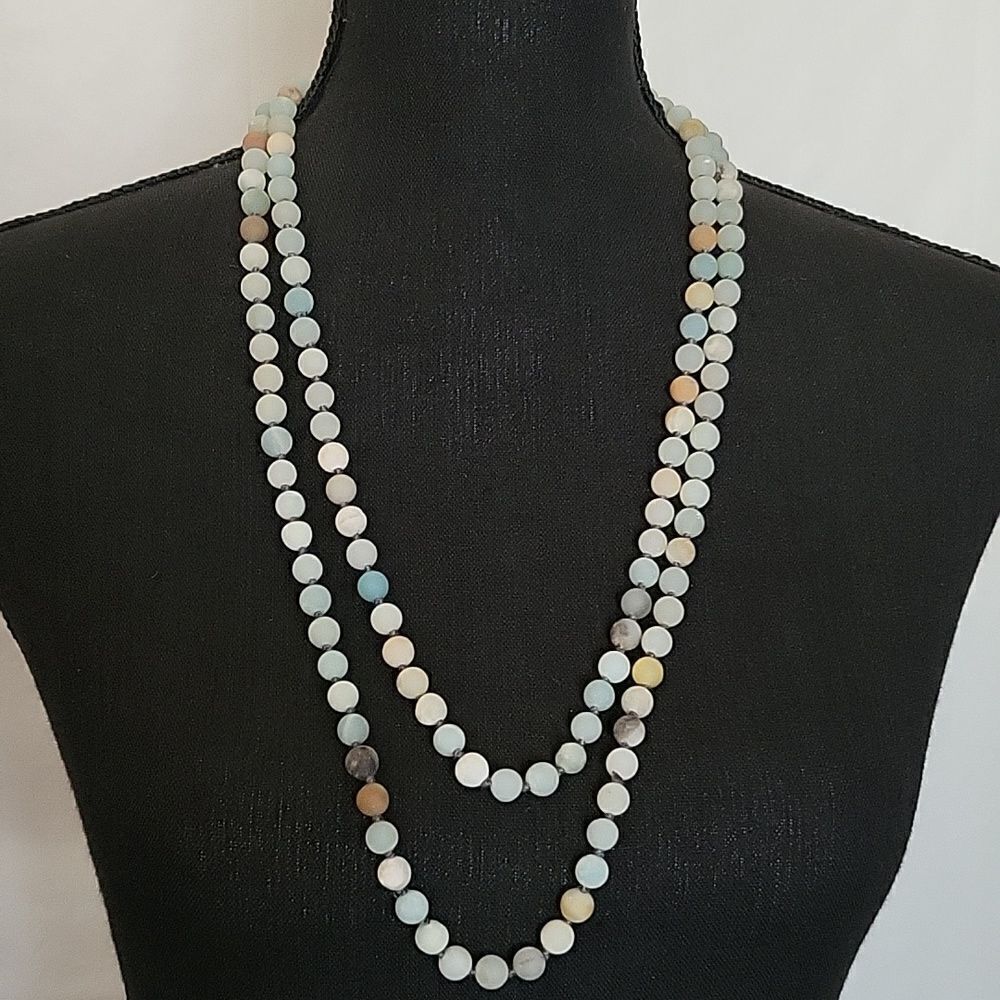 Frosted matte Agate Handmade necklace, 8mm beads necklace